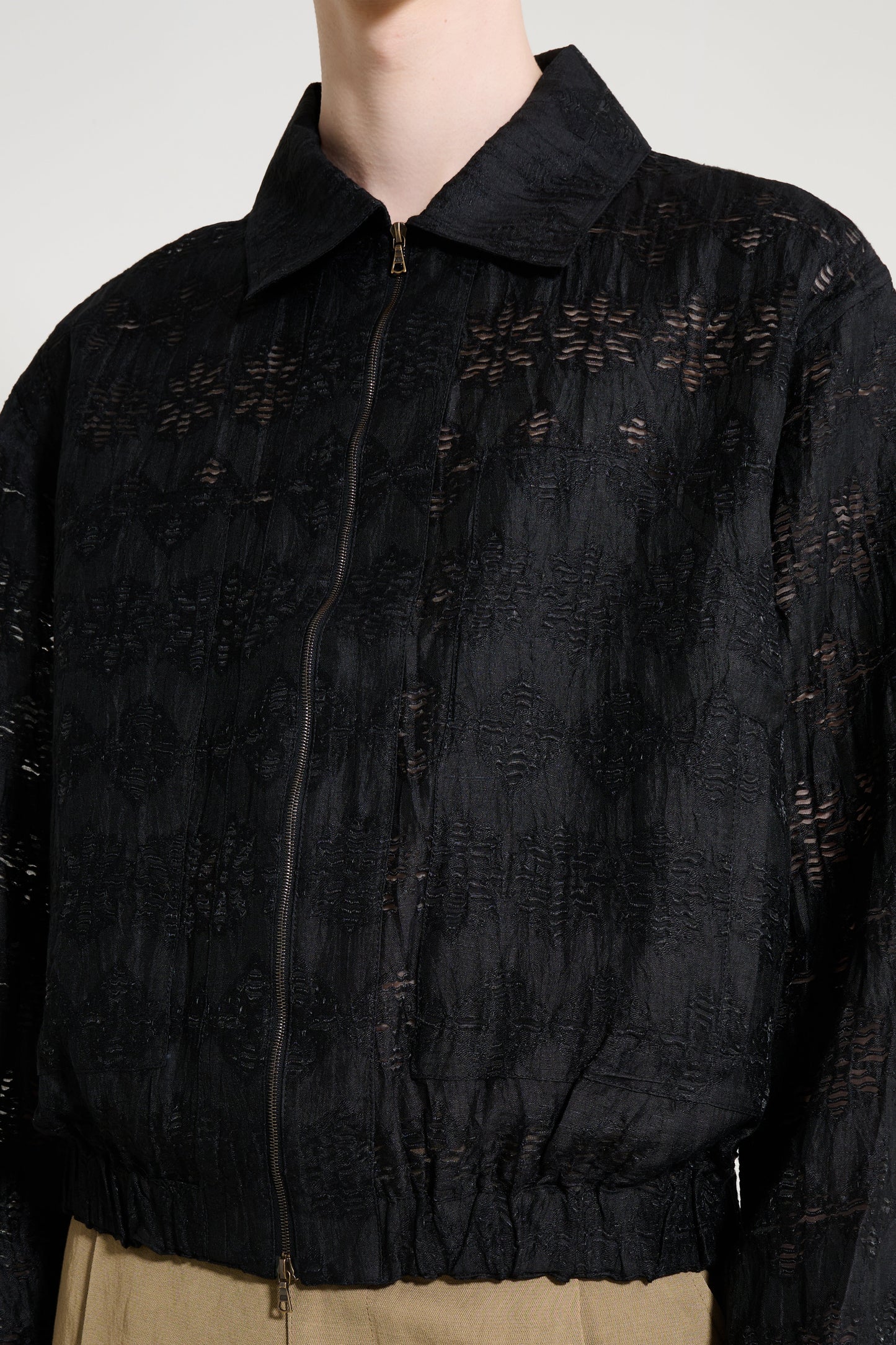 CMMN SWDN Ares Coupé de Fil Zip Blouson Black