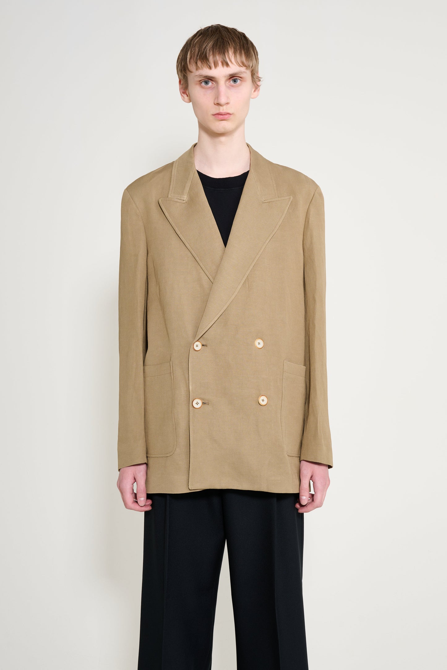 CMMN SWDN Enea Unstructured Blazer Khaki