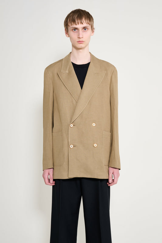 CMMN SWDN Enea Unstructured Blazer Khaki