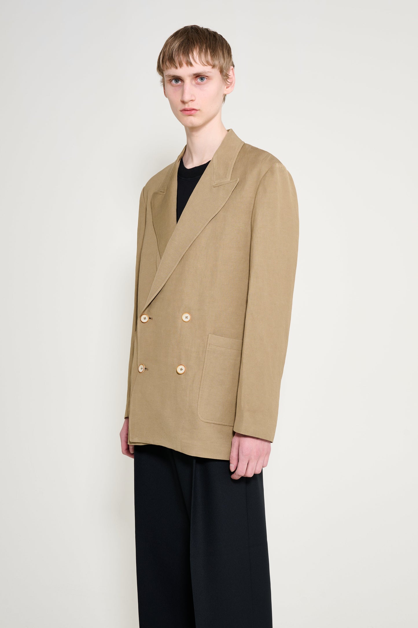 CMMN SWDN Enea Unstructured Blazer Khaki