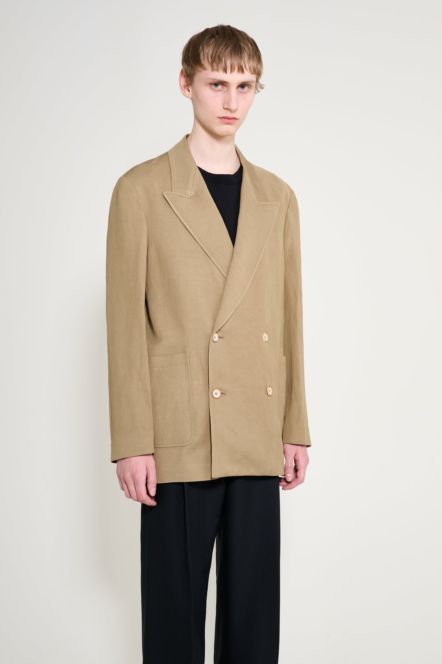 CMMN SWDN Enea Unstructured Blazer Khaki