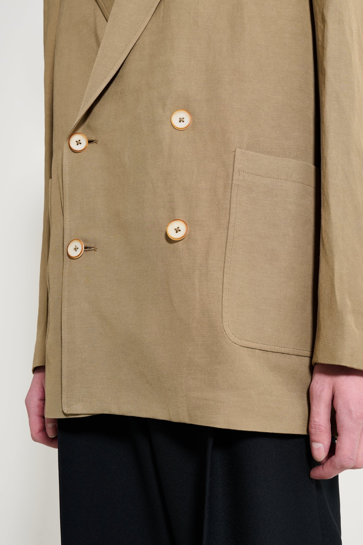 CMMN SWDN Enea Unstructured Blazer Khaki