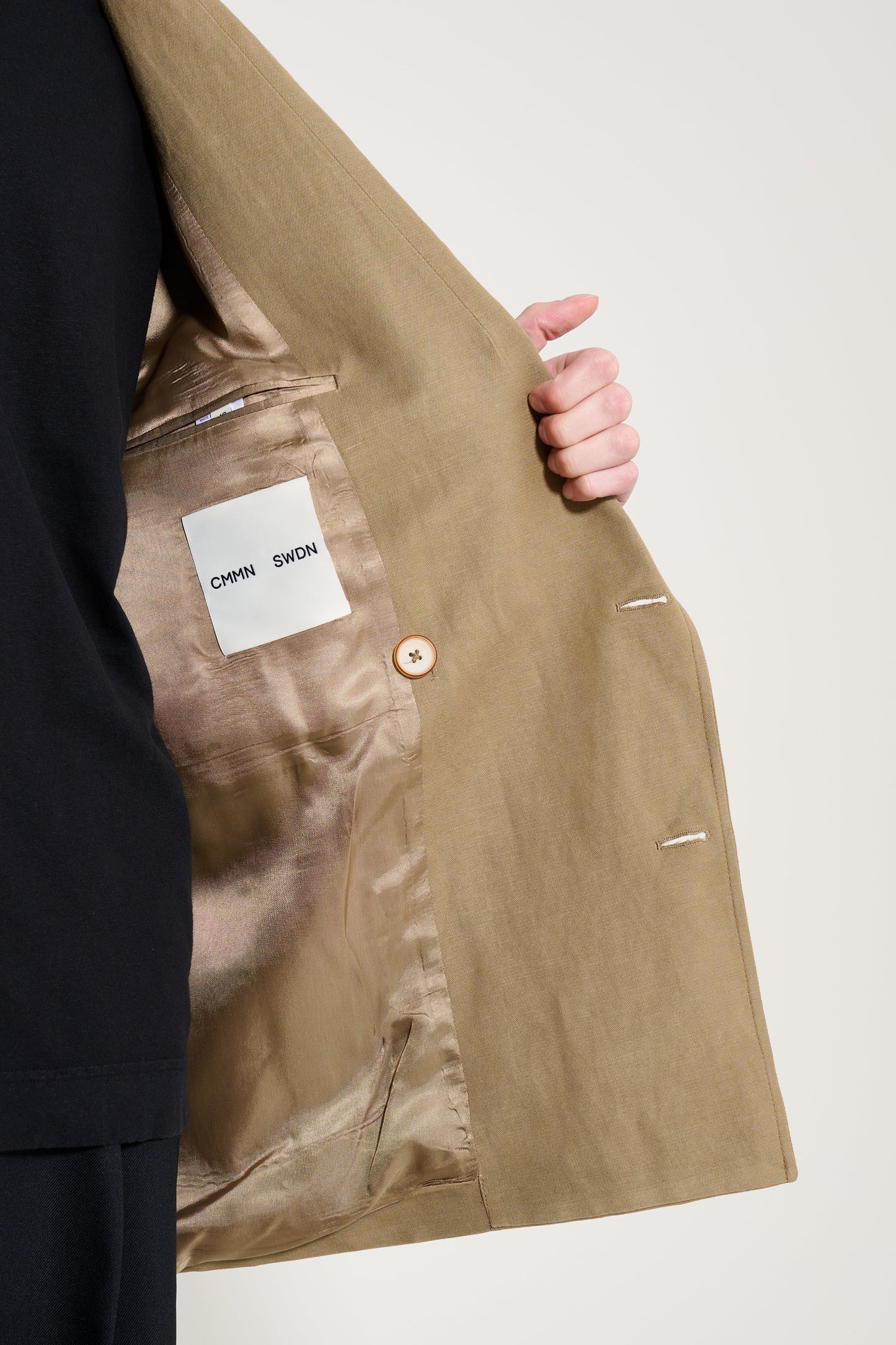 CMMN SWDN Enea Unstructured Blazer Khaki