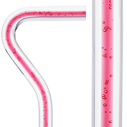 Blushing Rose Streak w/ Floating Bubbles in Clear Shaft