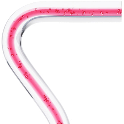 Blushing Rose Streak w/ Floating Bubbles in Clear Shaft