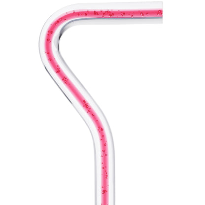 Blushing Rose Streak w/ Floating Bubbles in Clear Shaft