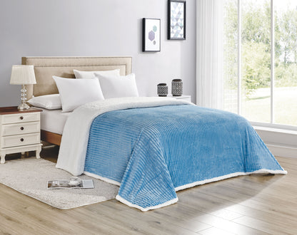 Corduroy Sherpa Blanket – Throw, Queen & King Sizes – Ultra Soft, Reversible, Cozy & Stylish