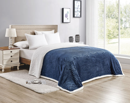 Corduroy Sherpa Blanket – Throw, Queen & King Sizes – Ultra Soft, Reversible, Cozy & Stylish