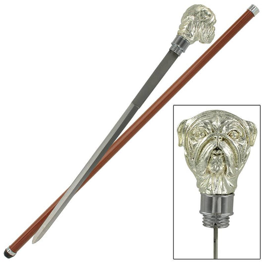 English Mastiff Dog Walking Cane Sword