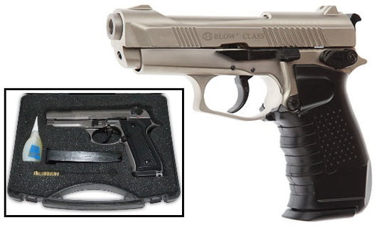 Blow Class Satin Finish 9MM Starter Pistol Blank Firing Gun