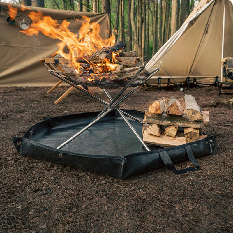 Camping Fire Pit Mat Hexagonal Portable Fireproof Pad