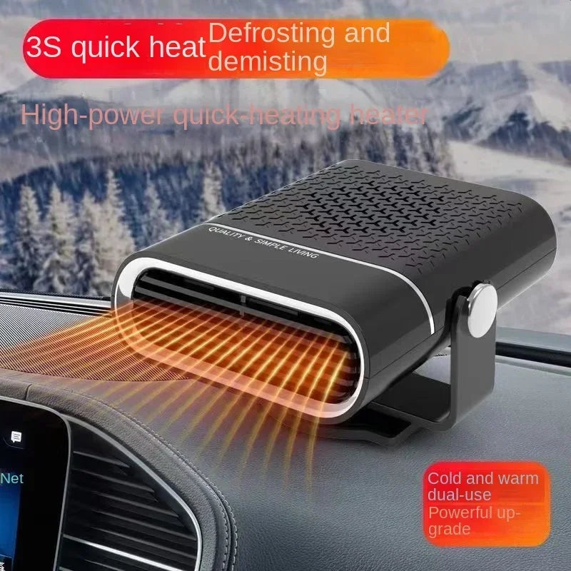 200W Portable Car Heater/Cooler Fan - 12V Defroster