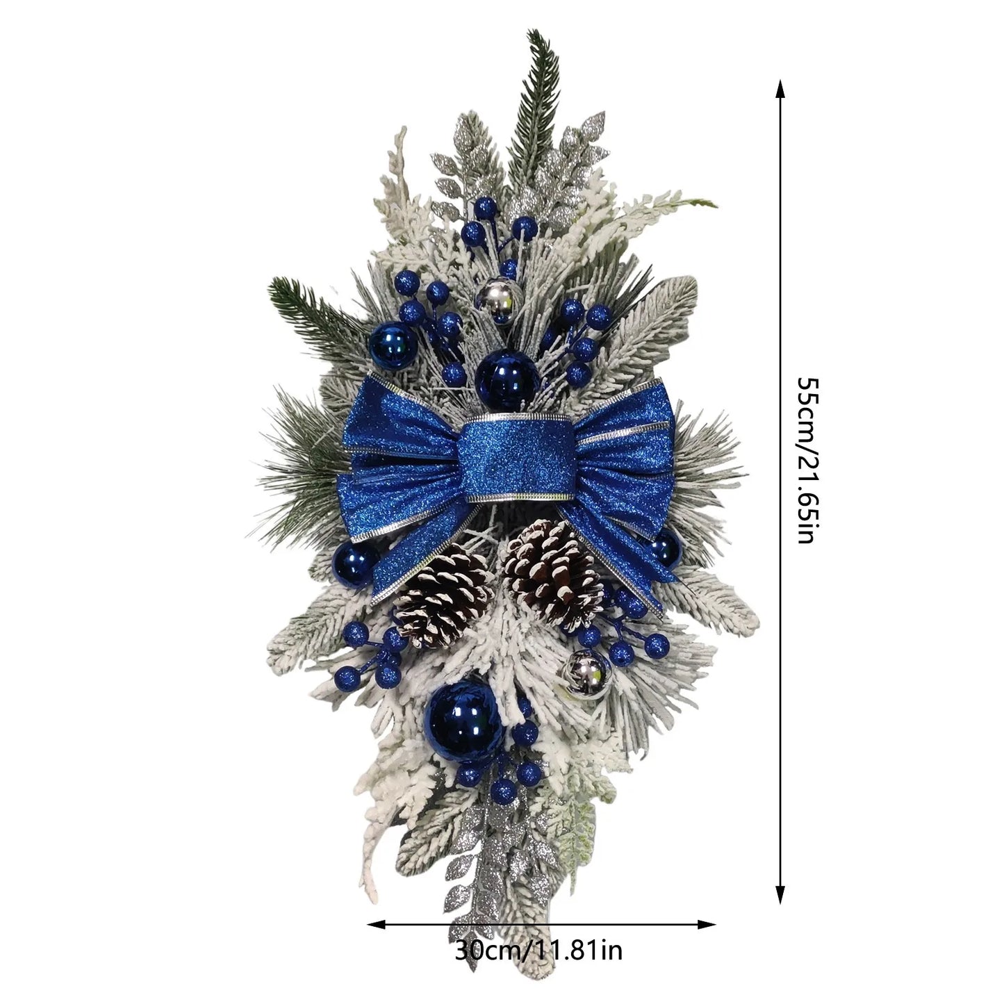Christmas Wreath Rustic Double Pinecone Decor