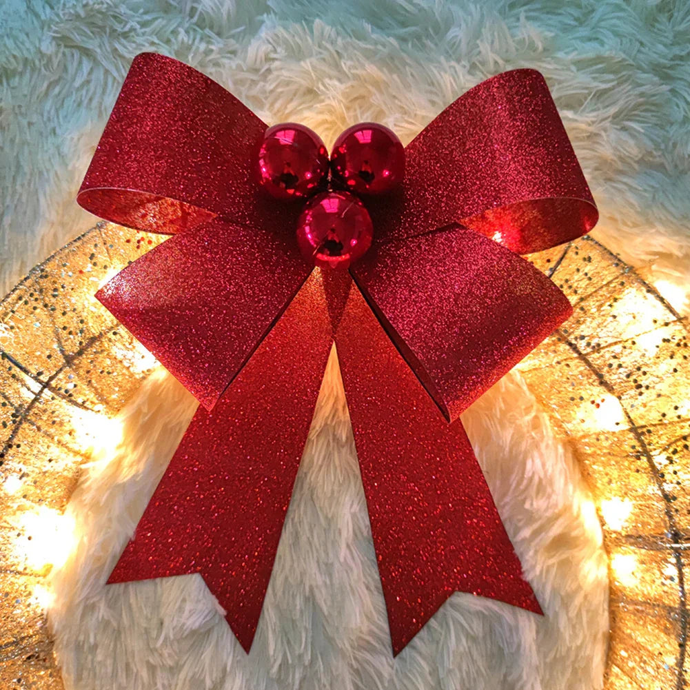 Christmas LED Wreath with Red Bow