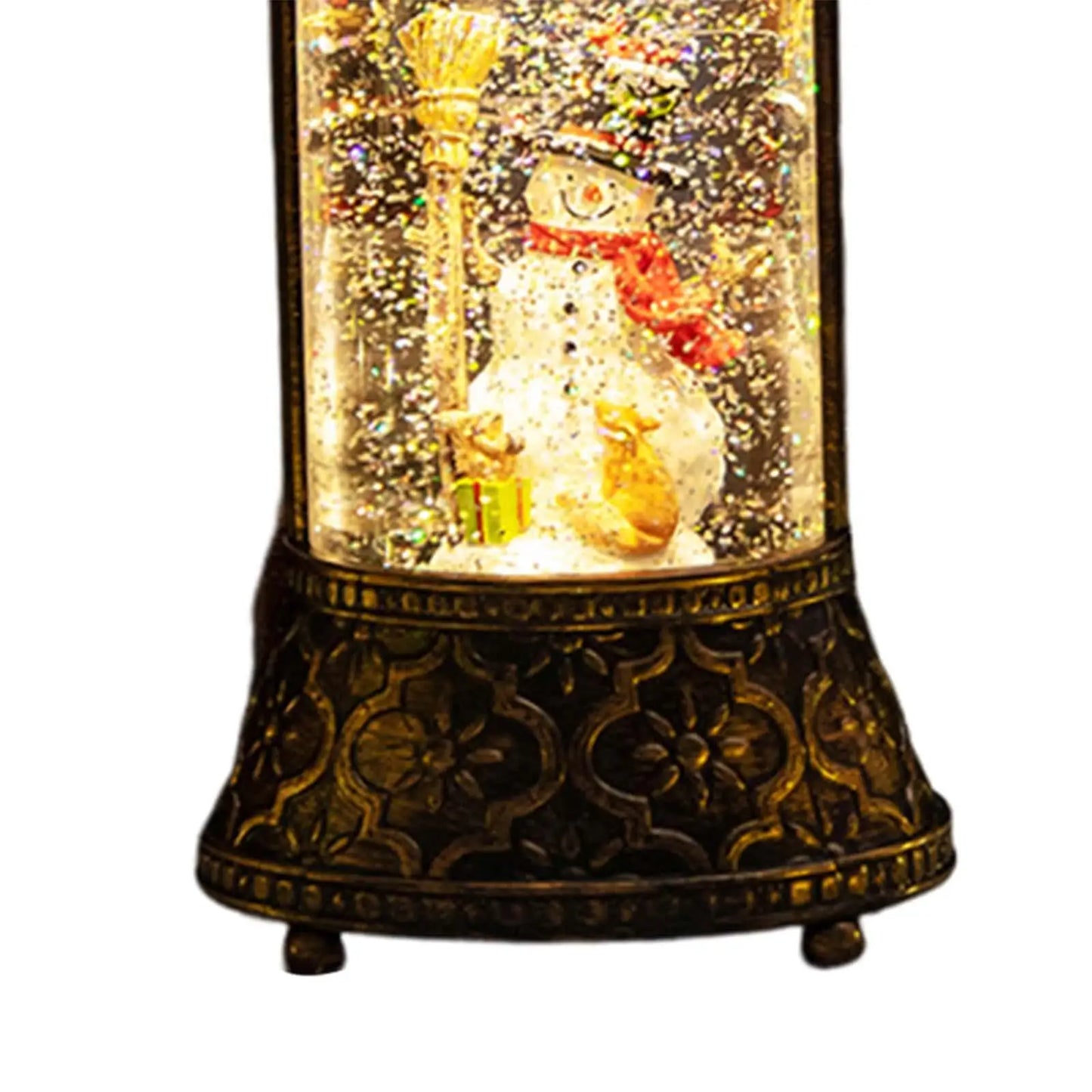 Christmas Musical Snow Globe Lantern with Handle