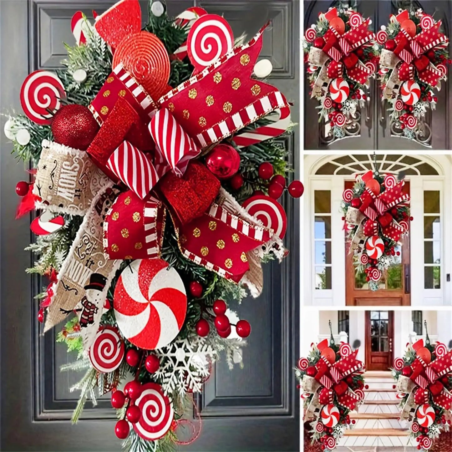 Christmas Candy Hanging Upside Down Tree Decoration
