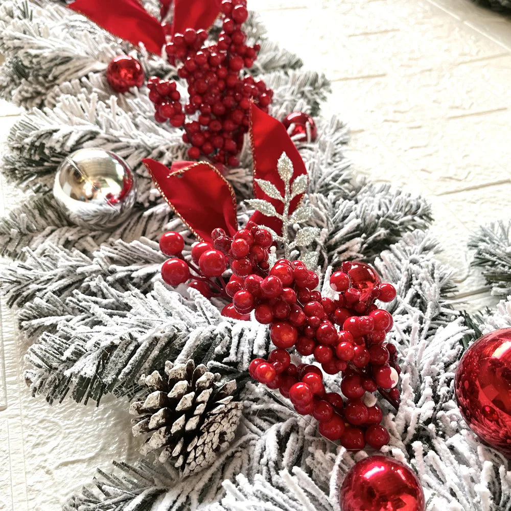 Christmas Wreath Set for Door Outdoor Decor