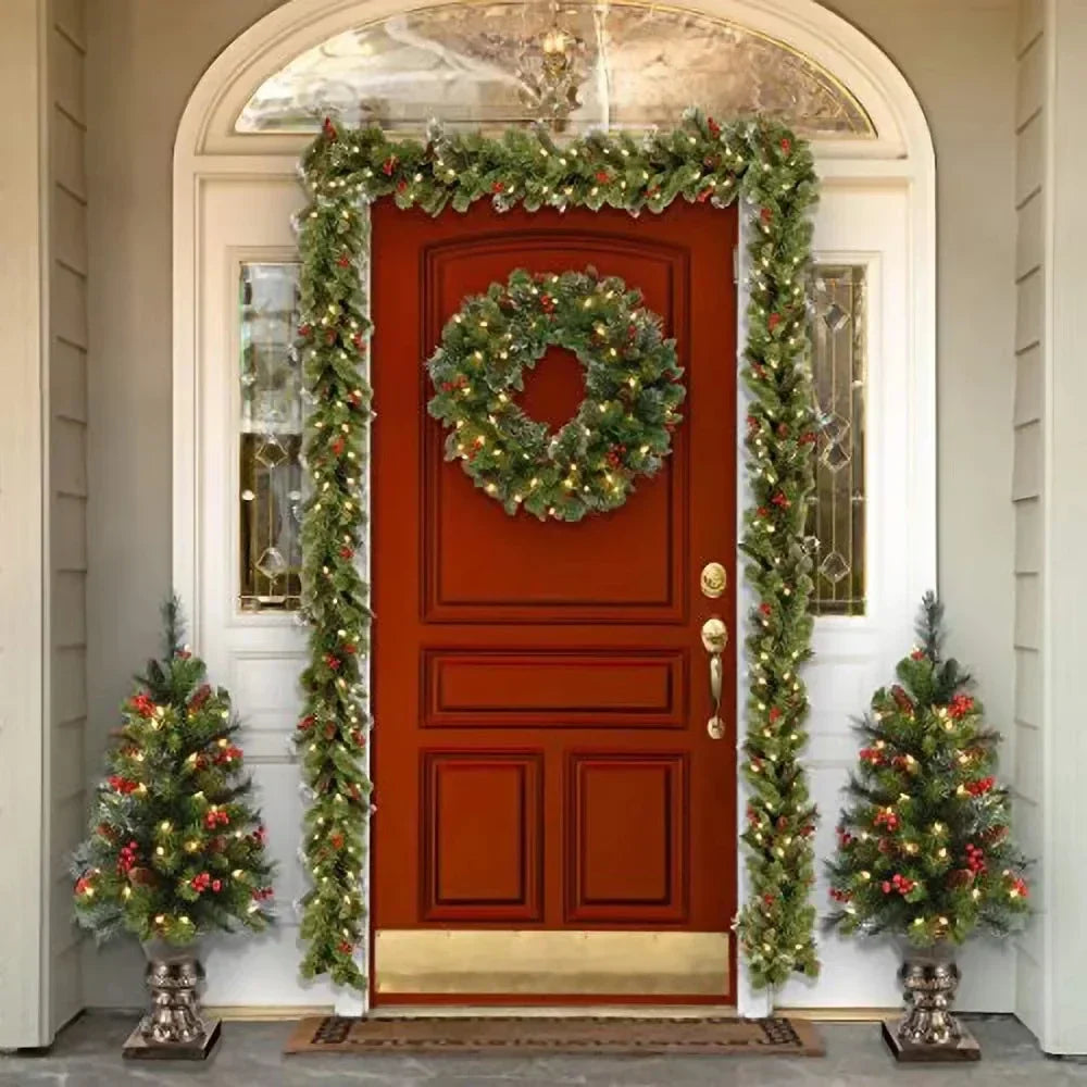 Christmas Wreath Xmas Tree Garland Decorations