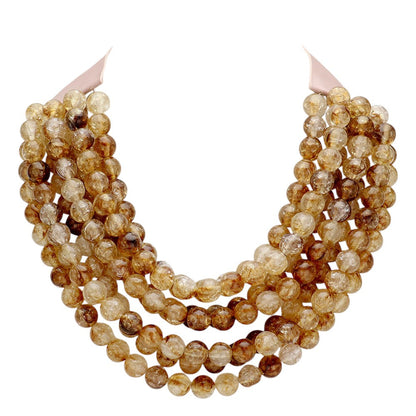 Chunky Multi-Strand Beaded Necklace with Magnetic Clasp