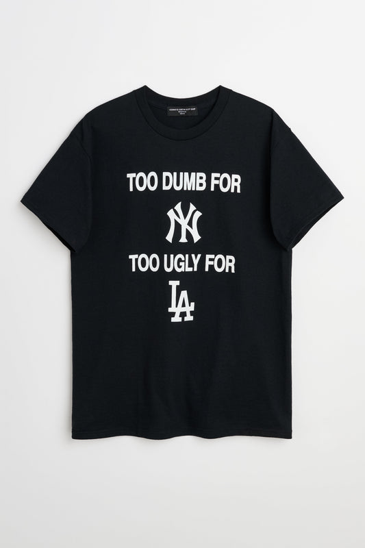 Connie Costas NY/LA Front Graphic T-shirt Black
