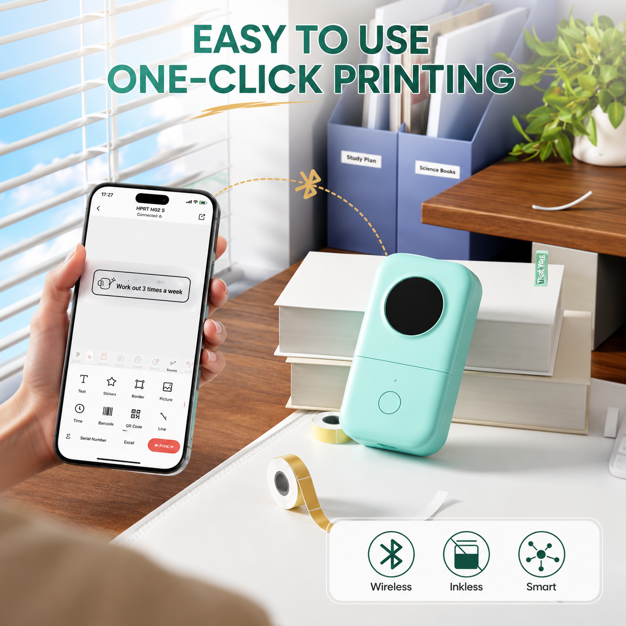 D30 Label Maker Gift Set - Compact Bluetooth Printer for Every Occasion