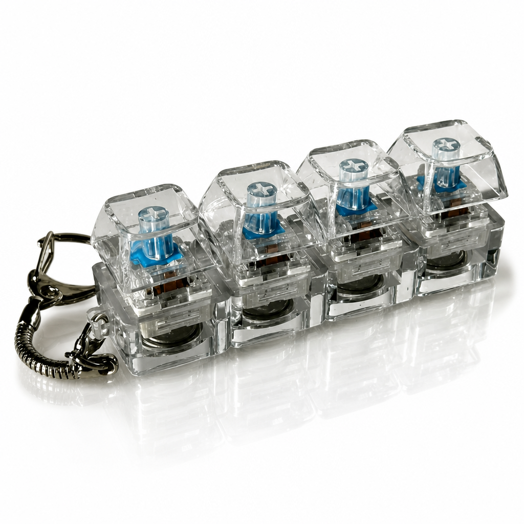 LED Keyboard Fidget Keychain Gift for Kids Teens and Adults