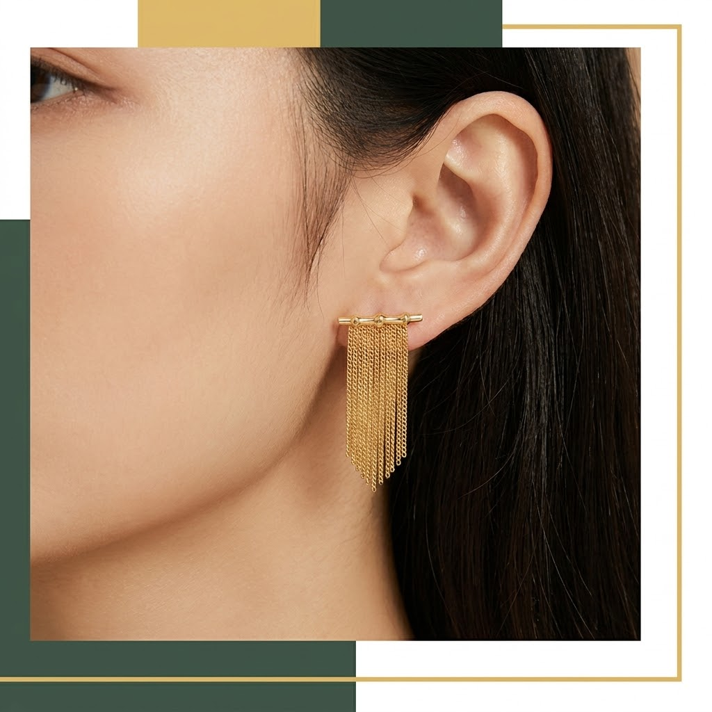 Gold Statement Fringe Earrings That Turn Heads and Win Compliments