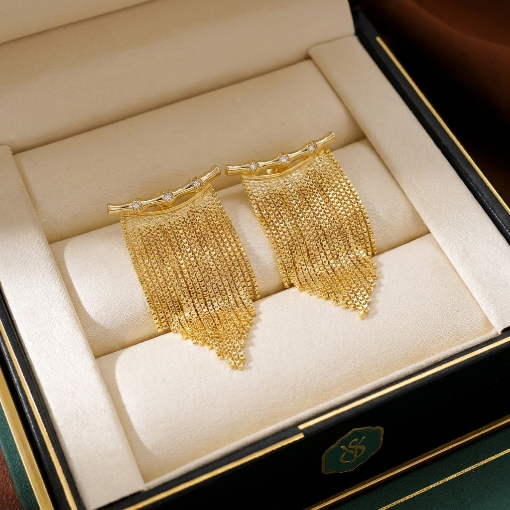 Gold Statement Fringe Earrings That Turn Heads and Win Compliments