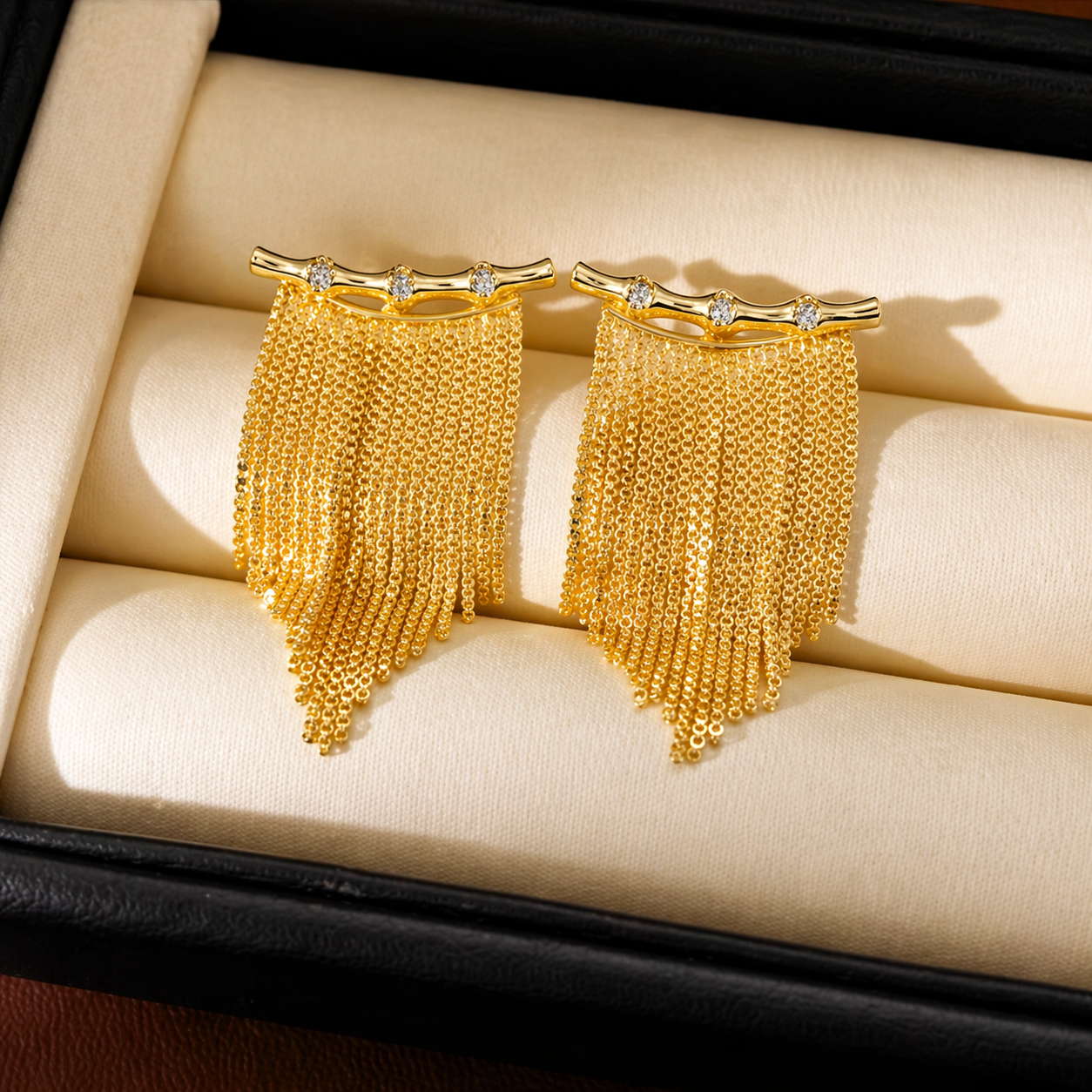 Gold Statement Fringe Earrings That Turn Heads and Win Compliments