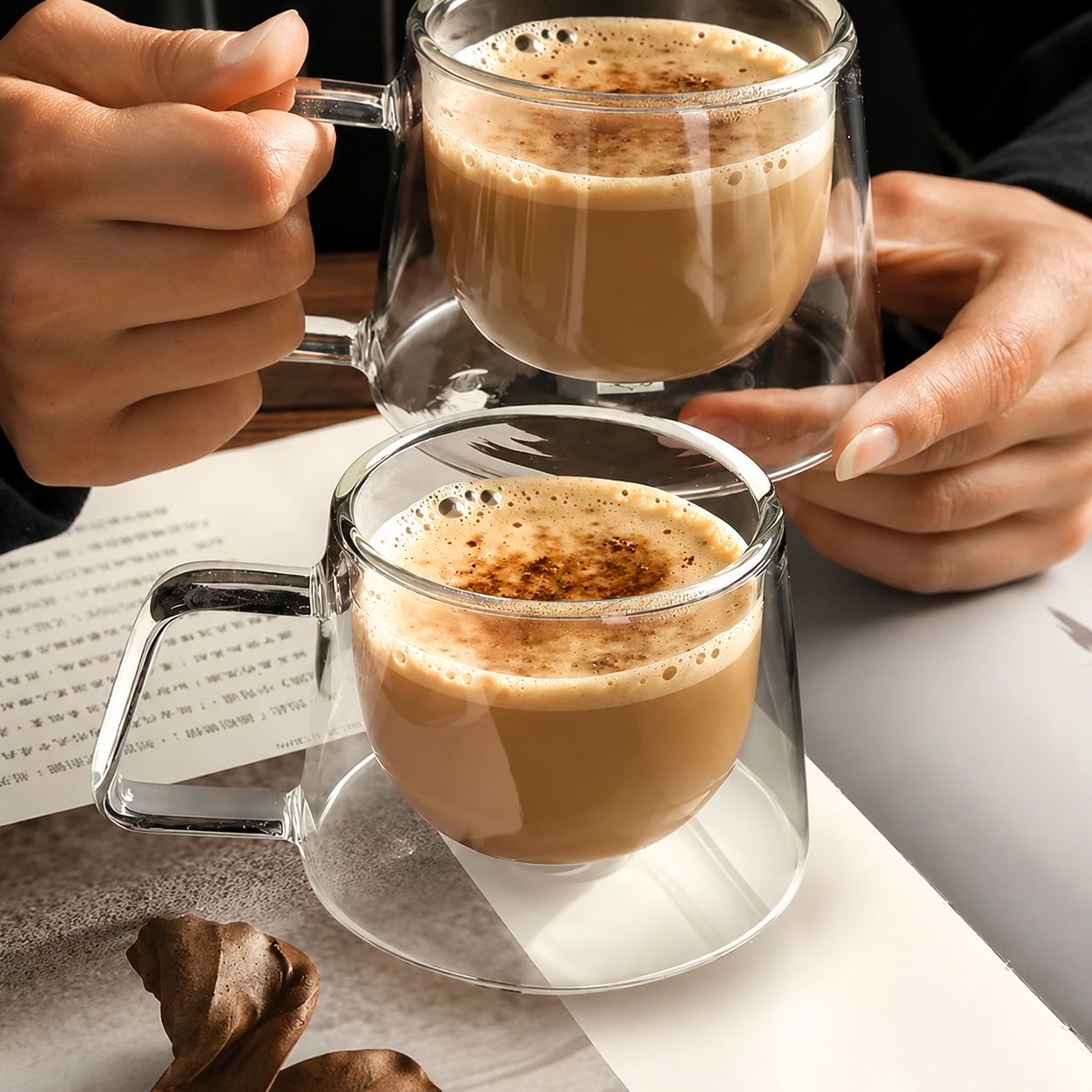 Double Wall Glass Espresso Mug Gift Set - Elegant Ready-to-Gift Box