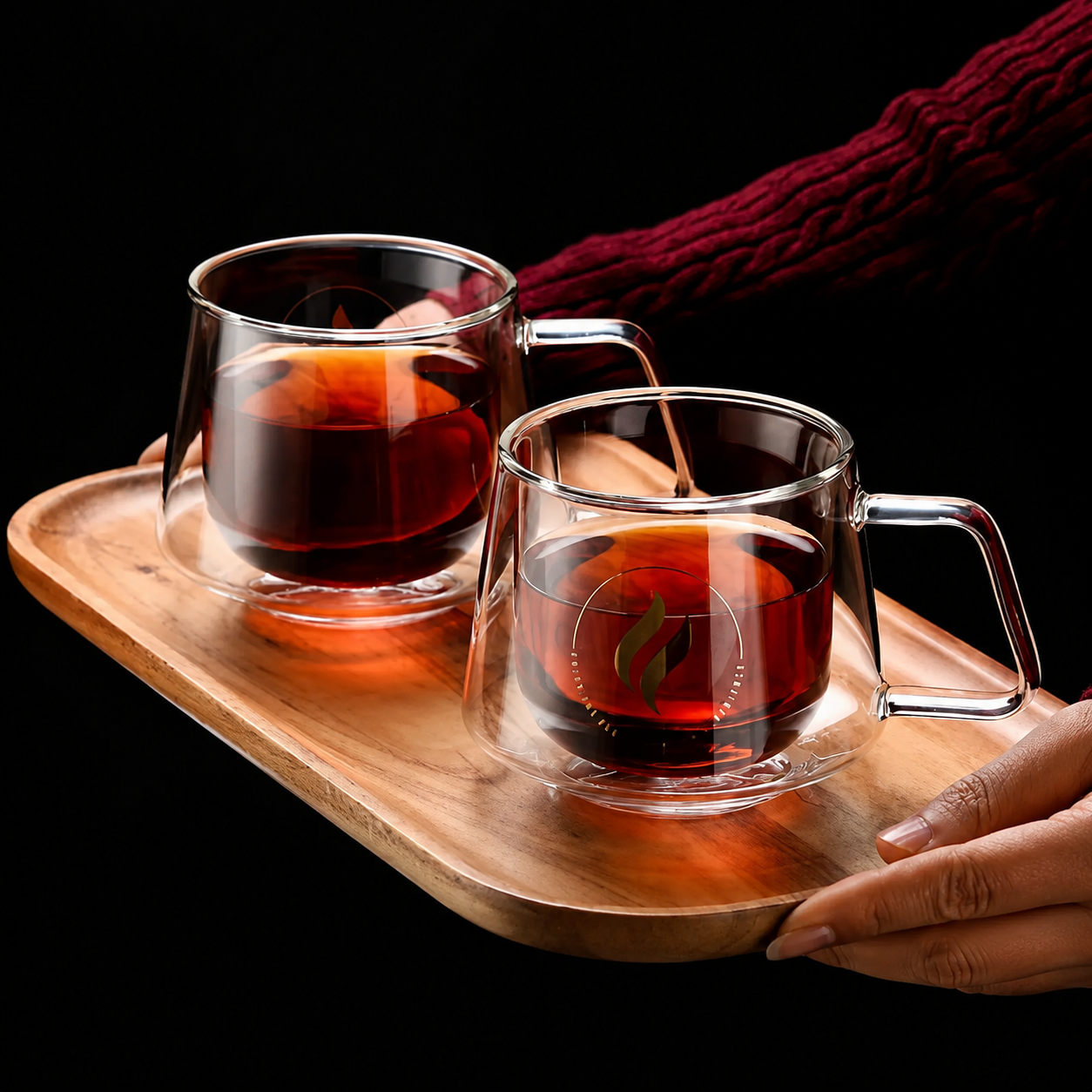 Double Wall Borosilicate Glass Coffee Mug - Cool Touch Espresso Cup