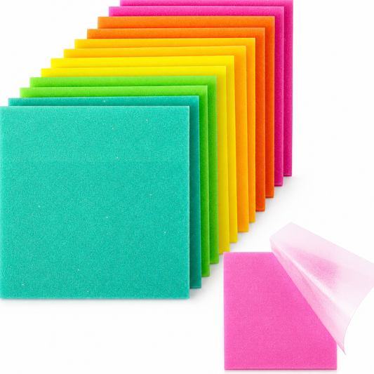 Sparkly Translucent Sticky Notes in Vibrant Colors for Fun Planning