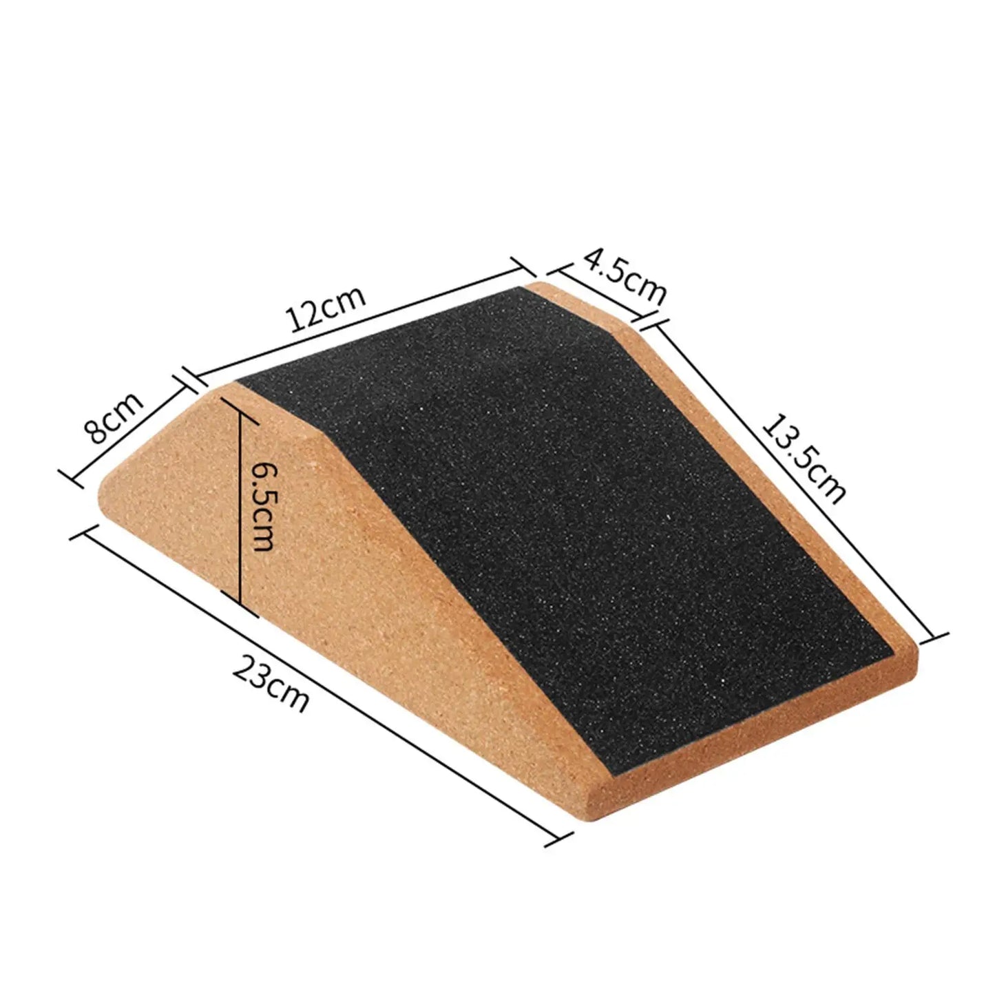 Cork Squat Wedge Yoga Block Trainer for Pilates (Brown)