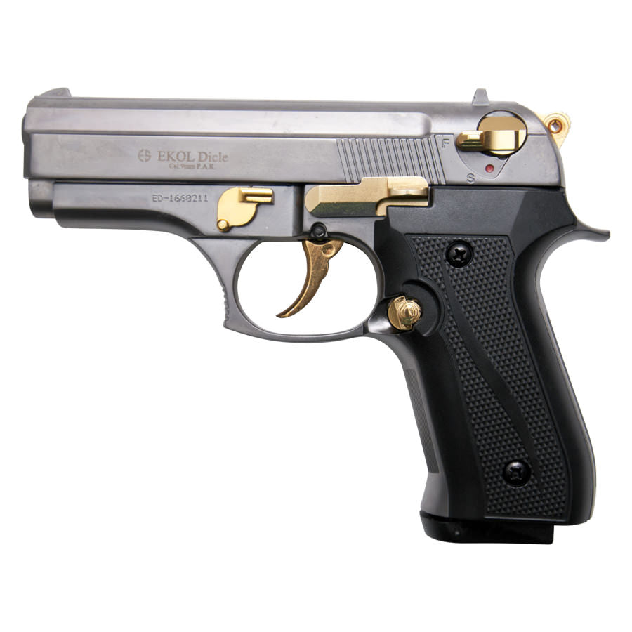 Cougar 8000 Fume With Gold Fittings - Blank Firing Replica Gun - TOPHATTER'S ARMORY DEALS