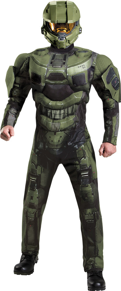 Men's Master Chief Deluxe Muscle Costume