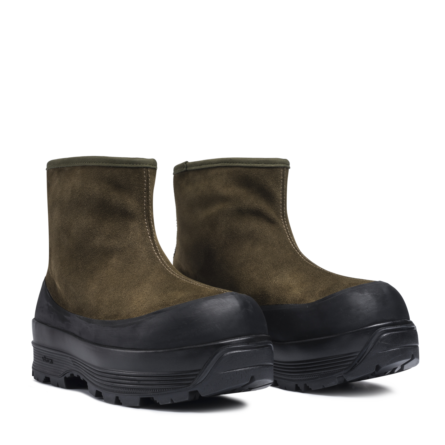 Badia Shearling Capers Green Suede M