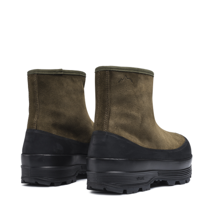 Badia Shearling Capers Green Suede M