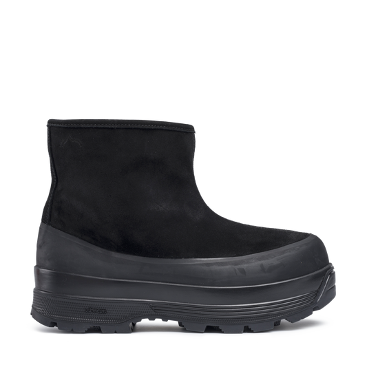 Badia Shearling Black Suede W