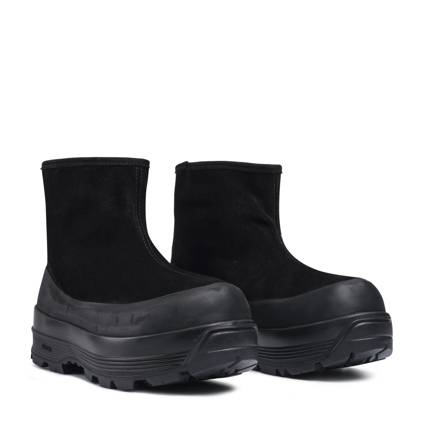 Badia Shearling Black Suede W