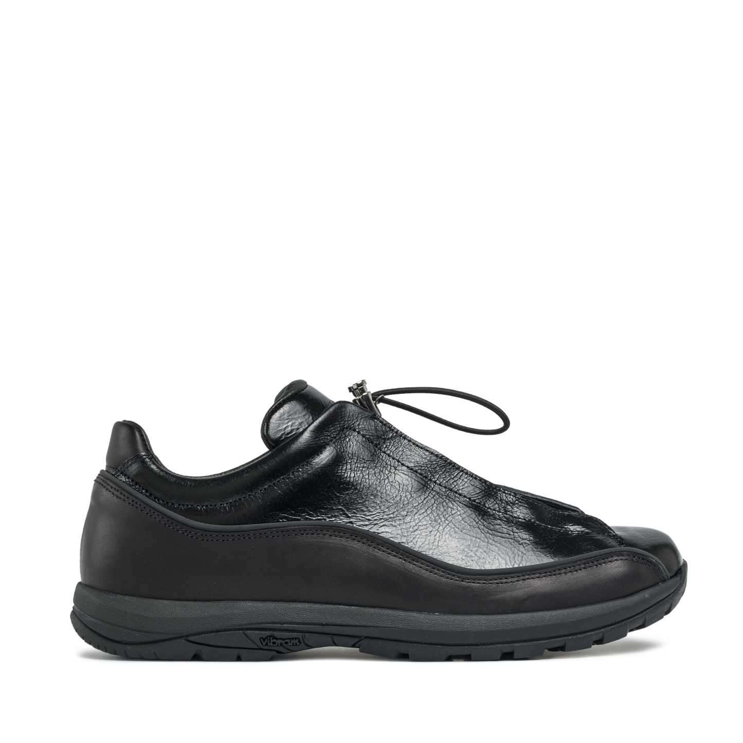 Licata Black Crackled Patent Leather W