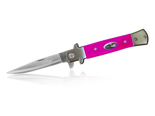 Pink German Style Stiletto Spring Assisted Knife