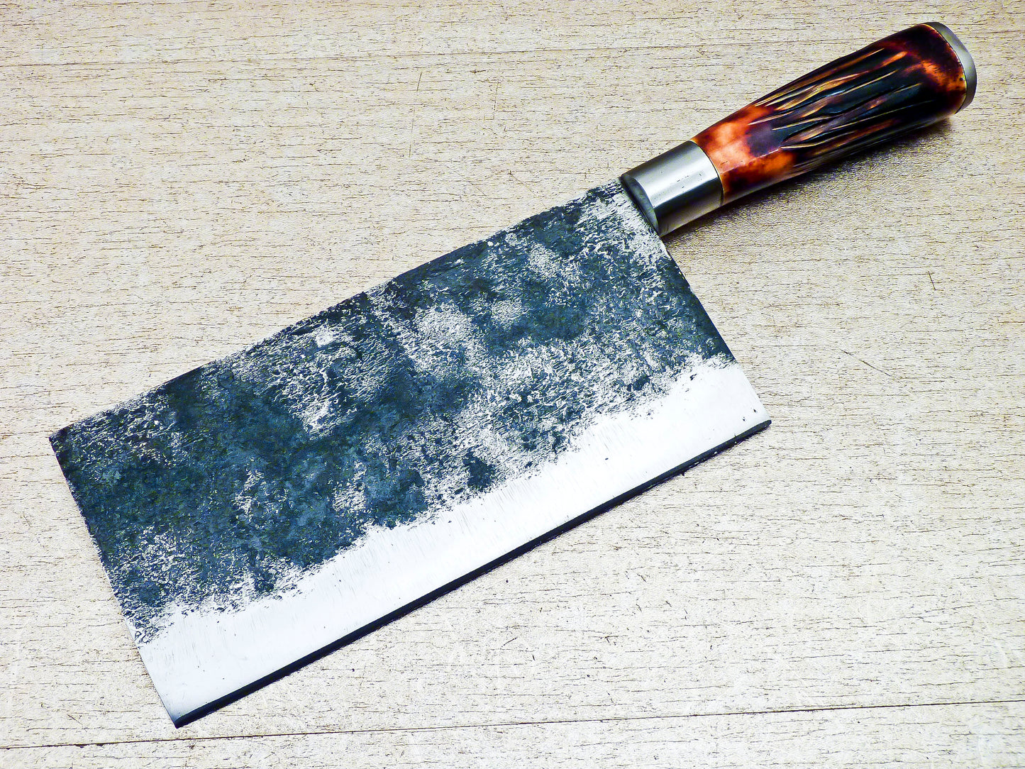 High Carbon Steel Handmade Kitchen Chef Cleaver Knife 13"