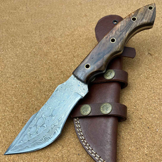 10.5" Damascus Steel Custom Handmade Tactical Hunting Knife