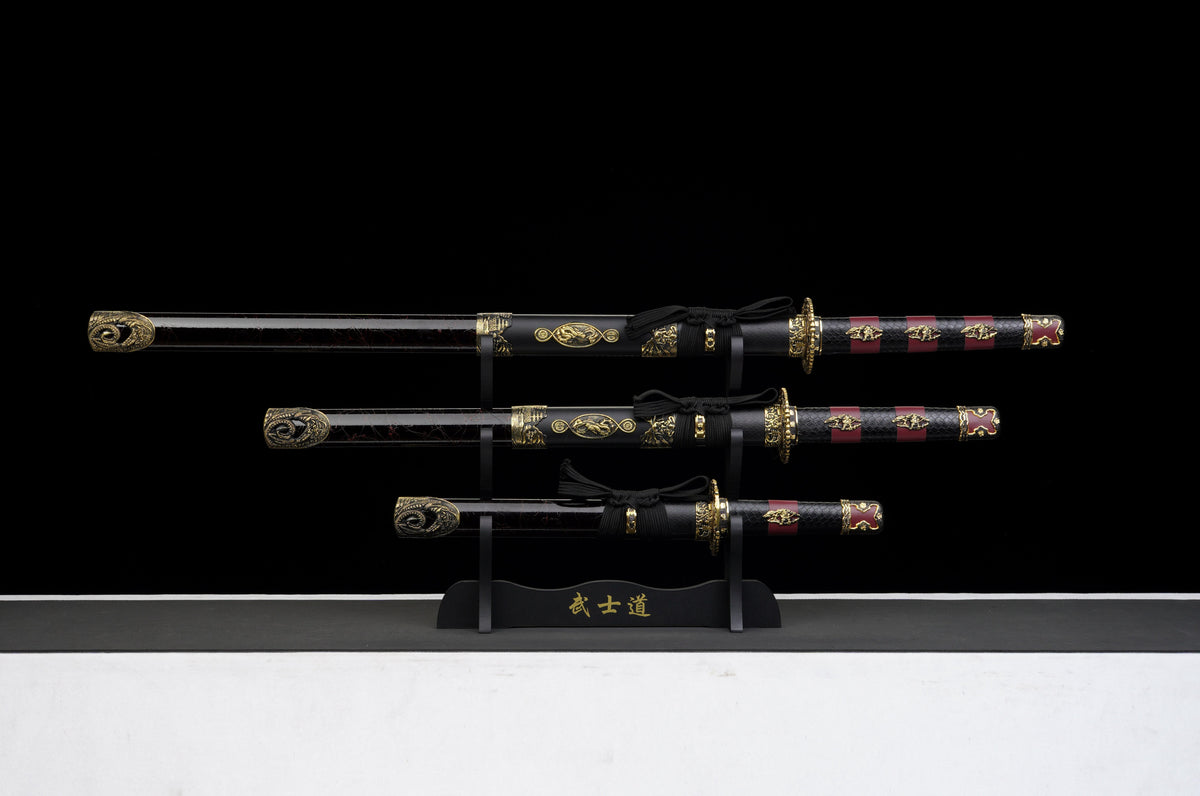 Yuisho Tadashi Display (Straight) Katana Triple Set