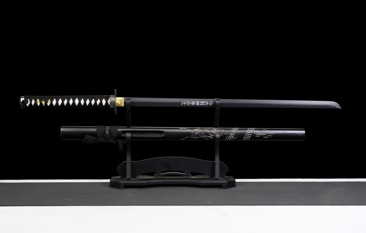 The Last Samurai - Display (Straight) Katana (Black Blade)