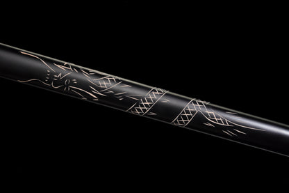 The Last Samurai - Display (Straight) Katana (Black Blade)