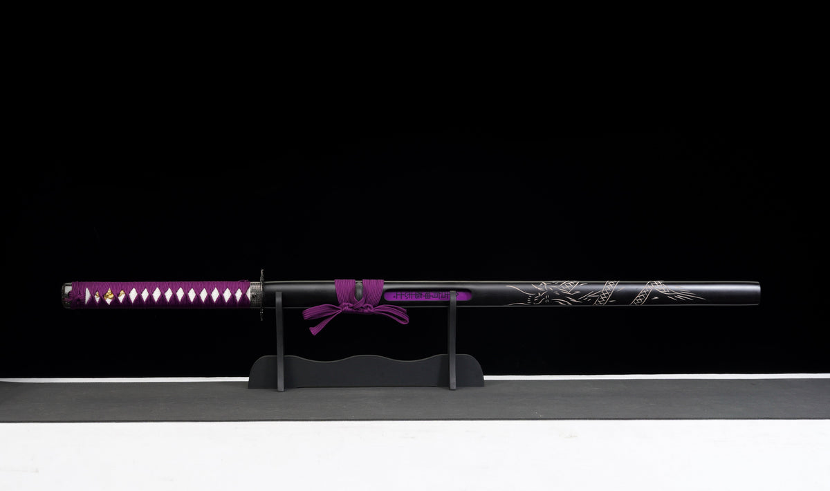 The Last Samurai - Display (Straight) Katana (Purple Blade)