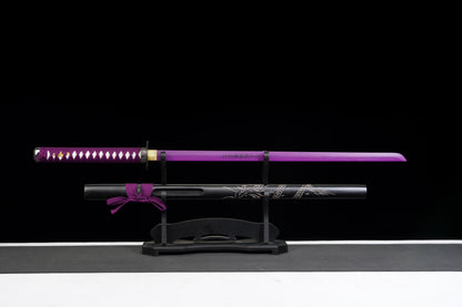 The Last Samurai - Display (Straight) Katana (Purple Blade)