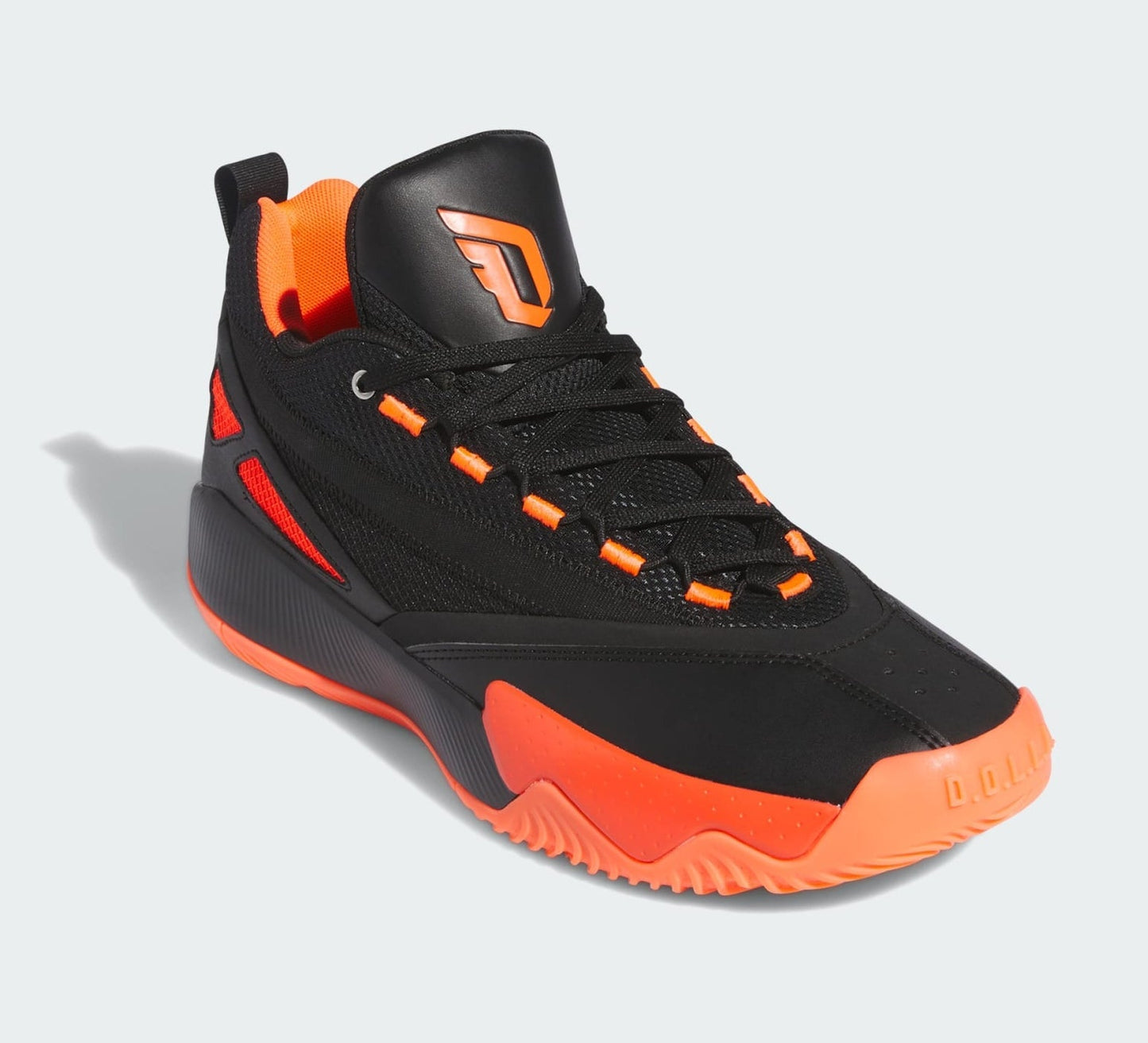 [ie7791] Mens adidas Dame Certified 2 Low 'core Black Solar Red Silver Metallic'