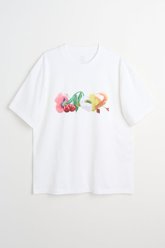 Dancer Glam Flowers Tee White